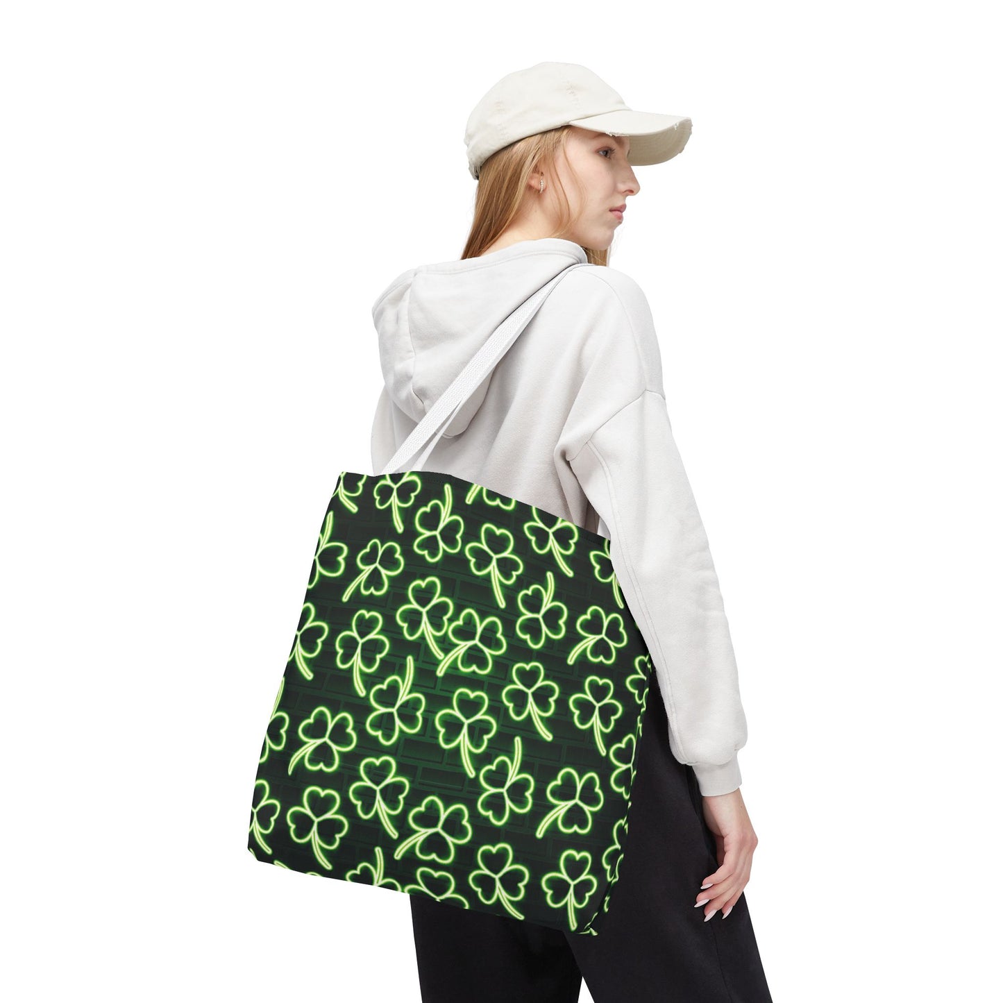 Neon Shamrock Tote Bag (available in 3 sizes)