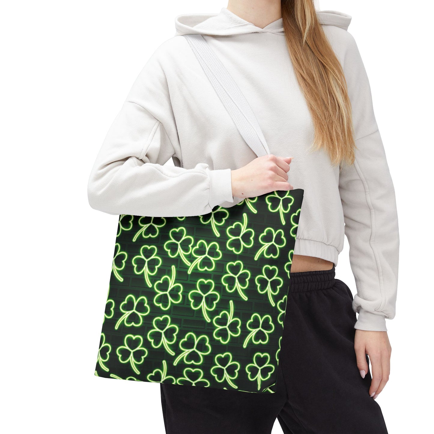 Neon Shamrock Tote Bag (available in 3 sizes)