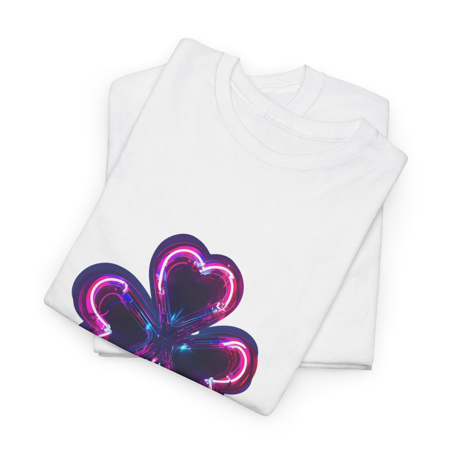 Electric Luck - Pink and Blue Unisex Heavy Cotton Tee