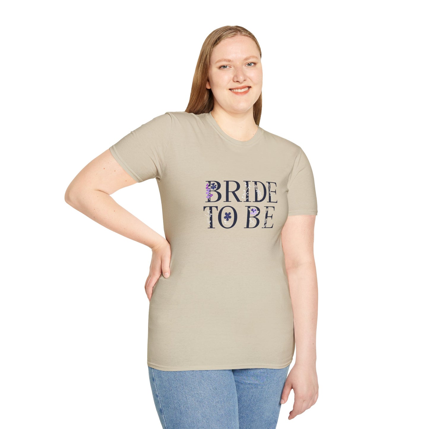 Flower Pressed - Bride to Be Unisex Softstyle T-Shirt