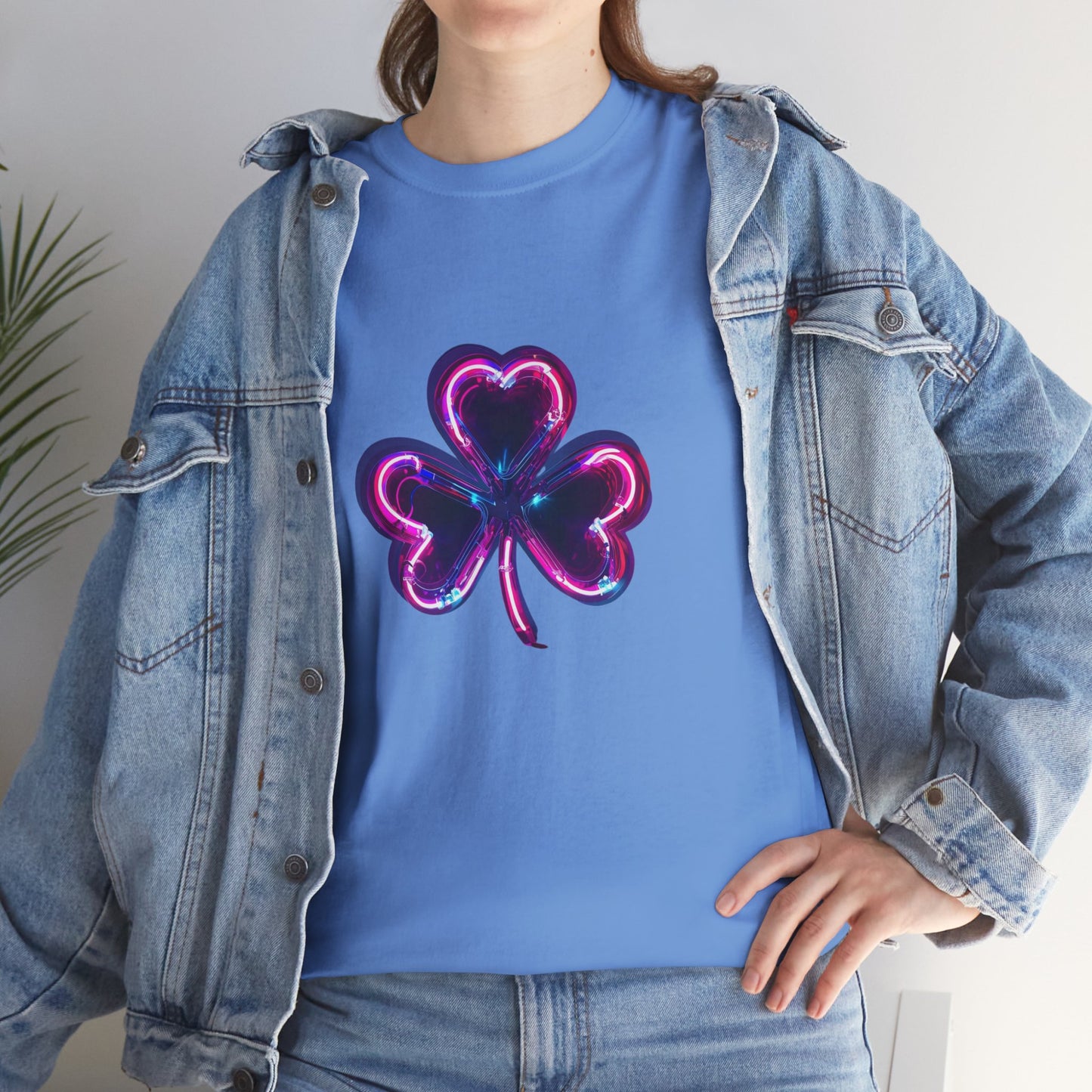 Electric Luck - Pink and Blue Unisex Heavy Cotton Tee