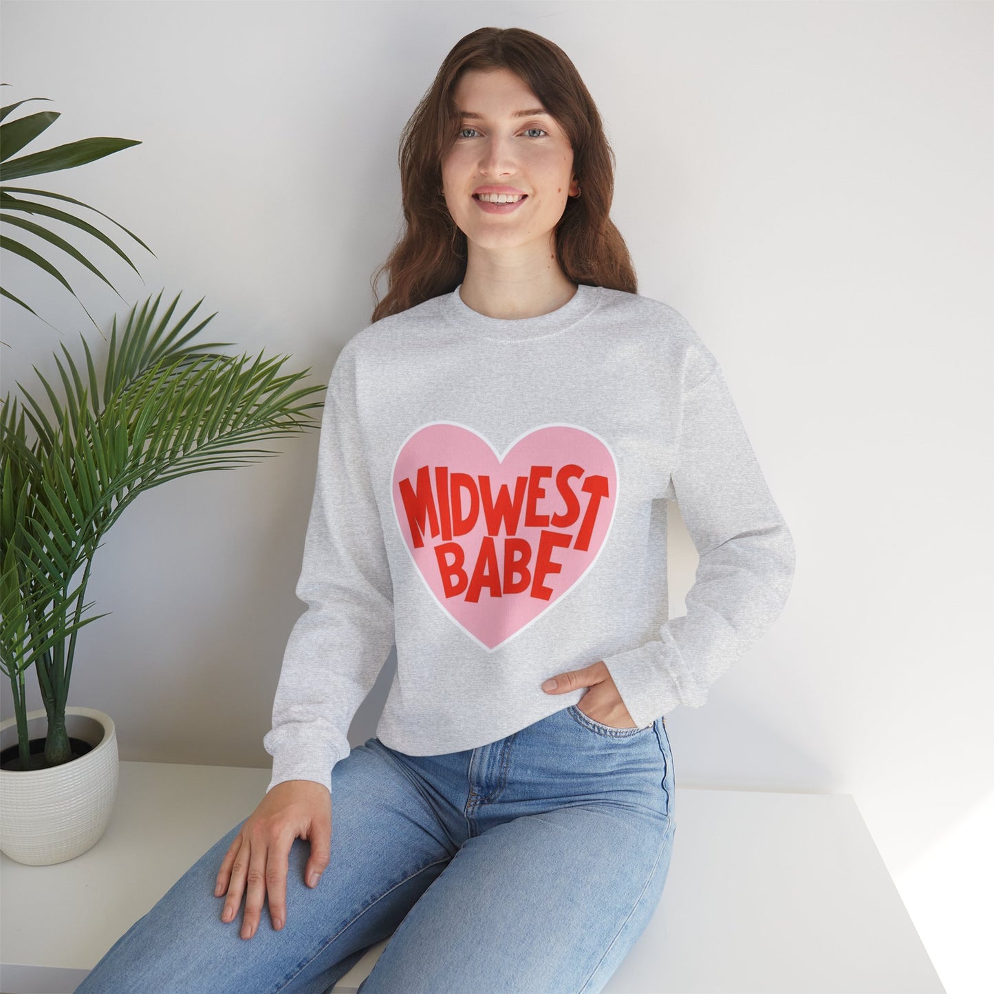 Midwest Babe Unisex Heavy Blend™ Crewneck Sweatshirt