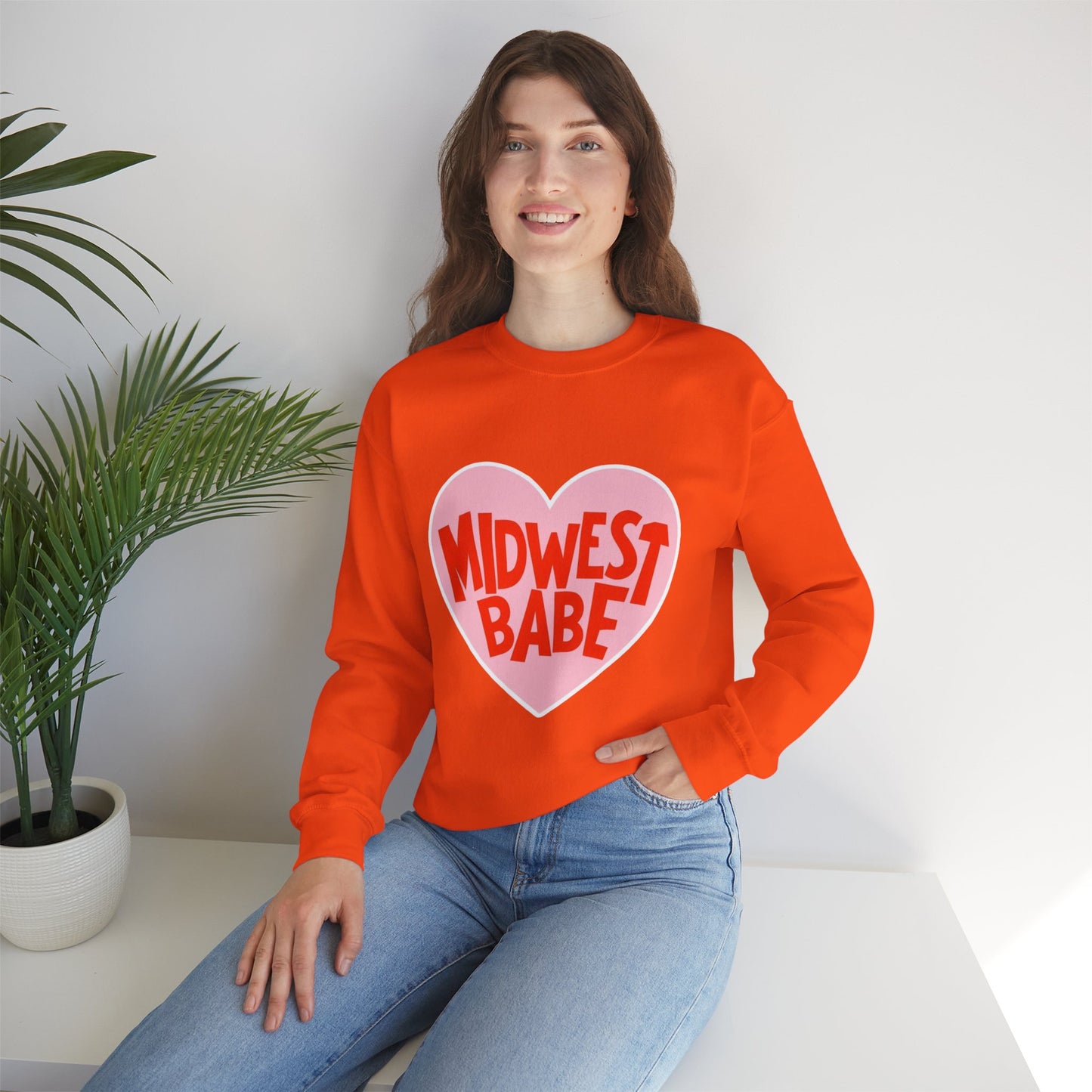 Midwest Babe Unisex Heavy Blend™ Crewneck Sweatshirt