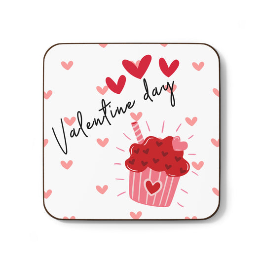 Valentine's Day Sweets Hardboard Back Coaster