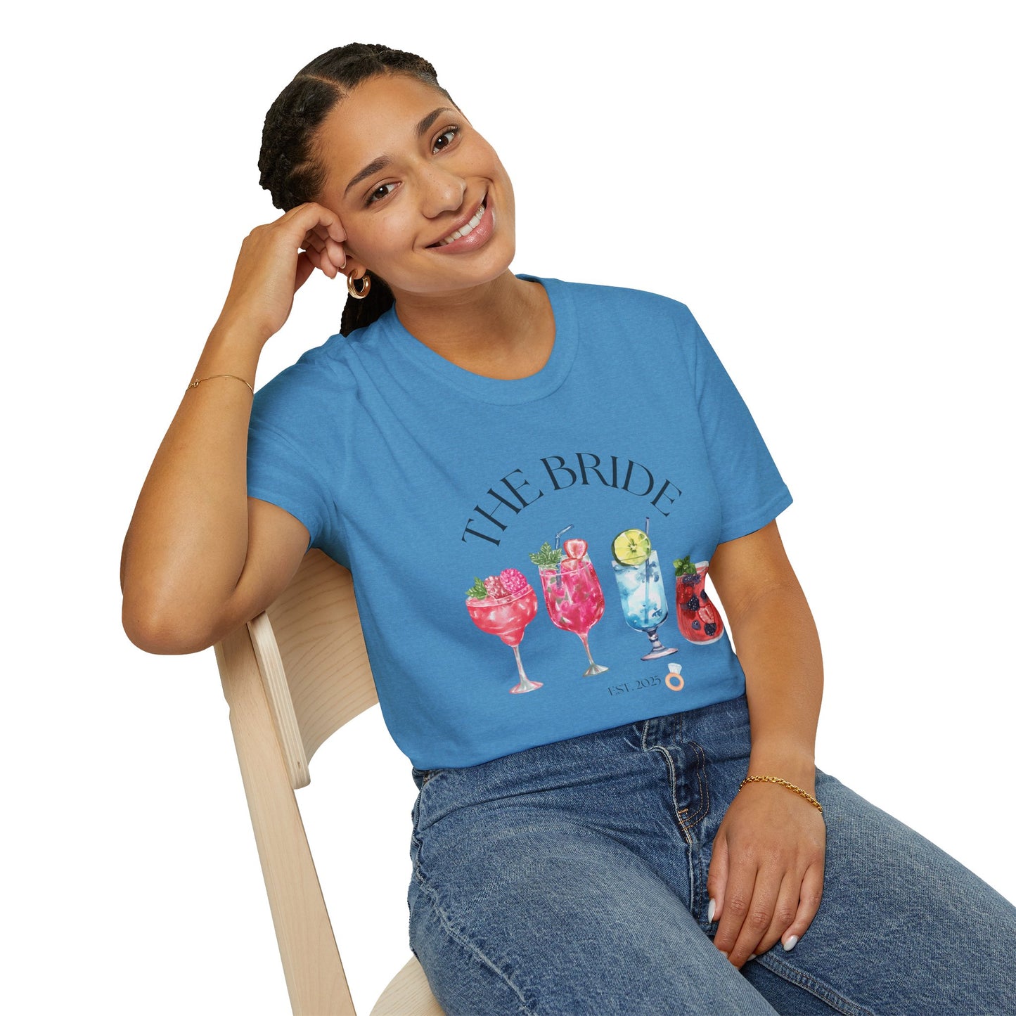 The Bride Est. 2025 Heathered Unisex Softstyle T-Shirt