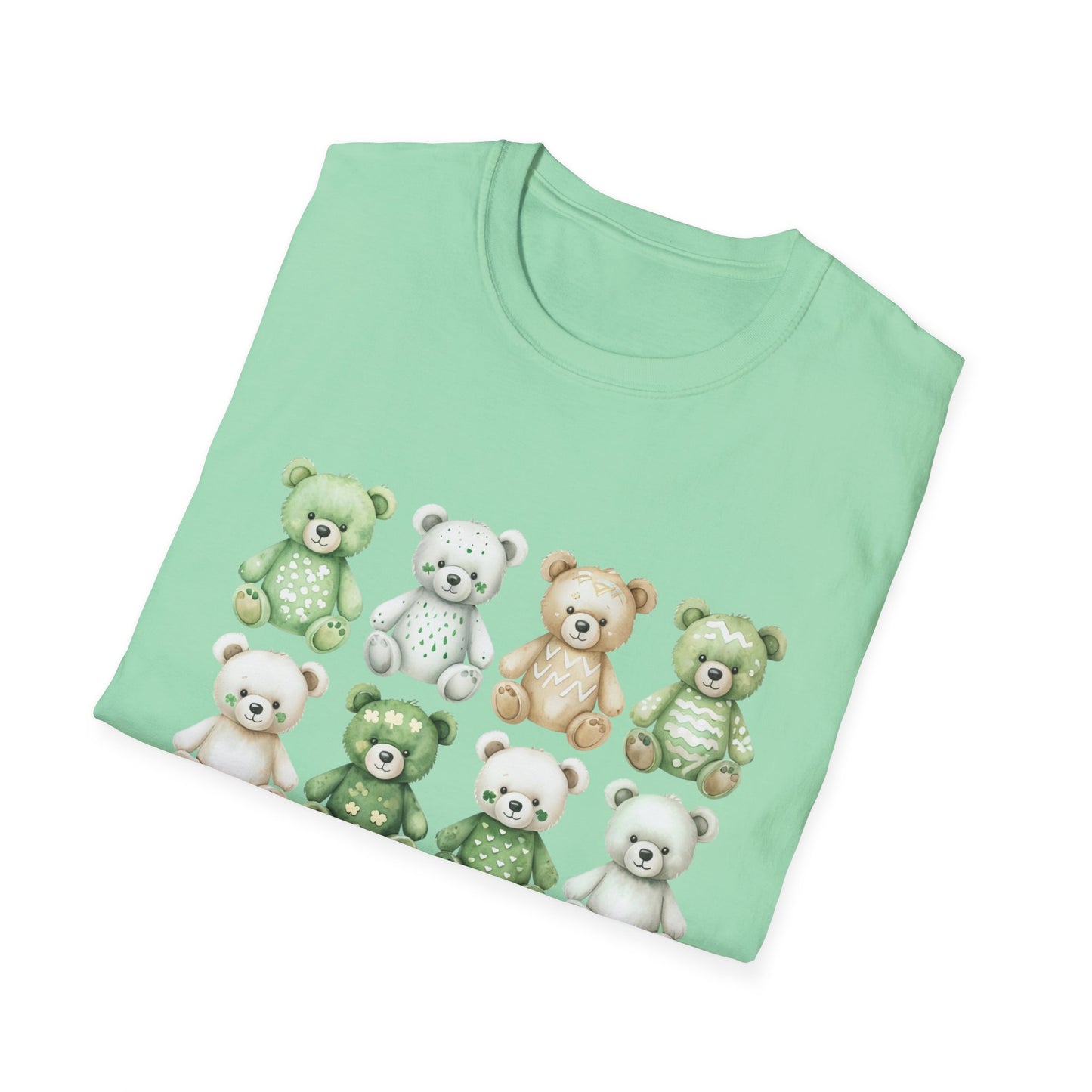 Teddy Bear Party - St. Patrick's Day Unisex Softstyle T-Shirt