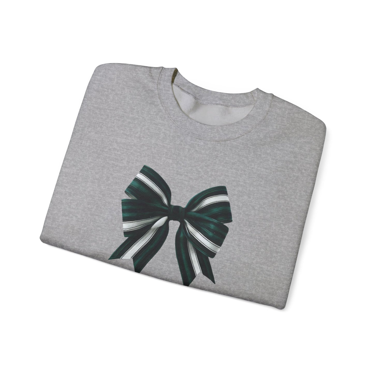 Green, White and Black Bow Unisex Heavy Blend™ Crewneck Sweatshirt