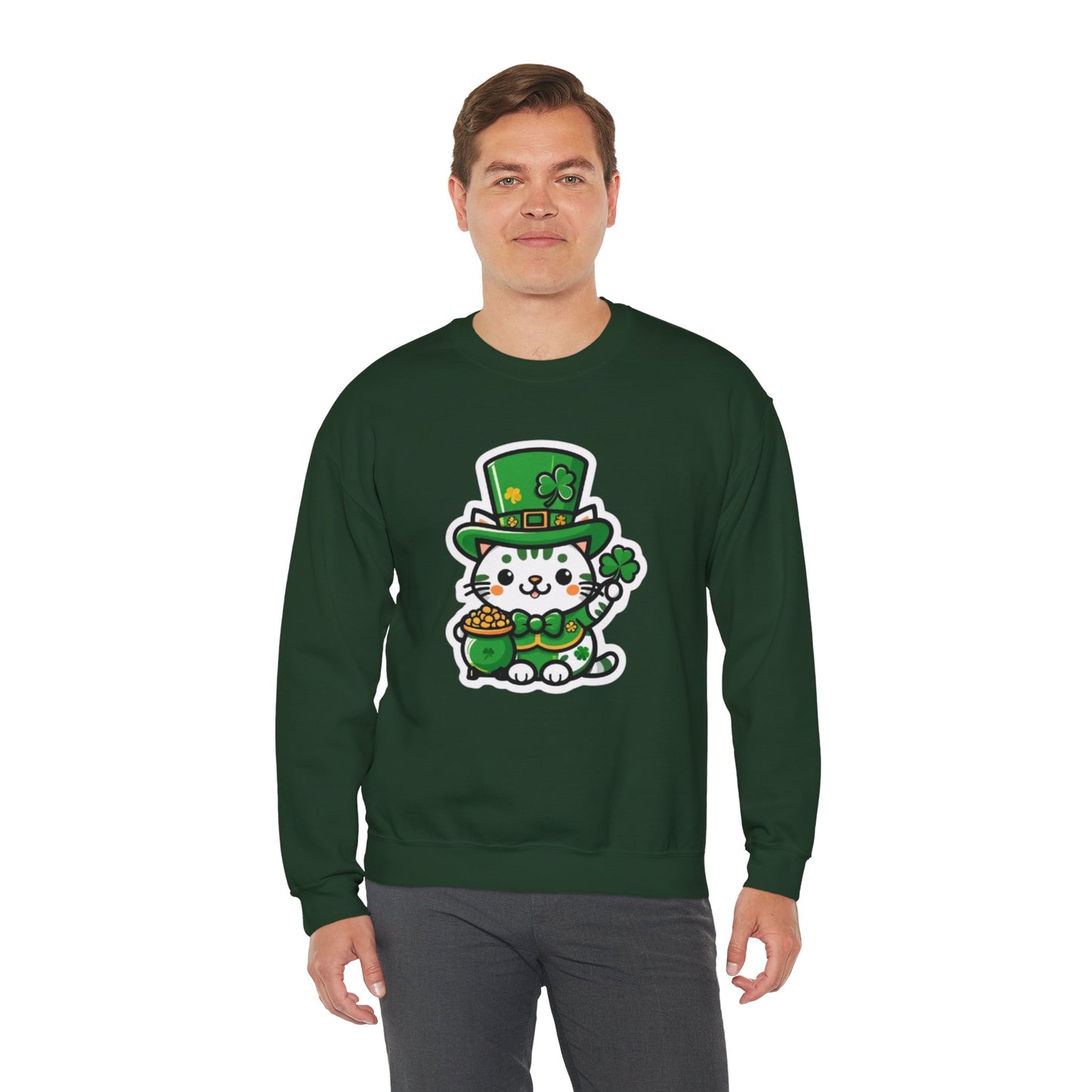 Clover Kitty Unisex Heavy Blend™ Crewneck Sweatshirt