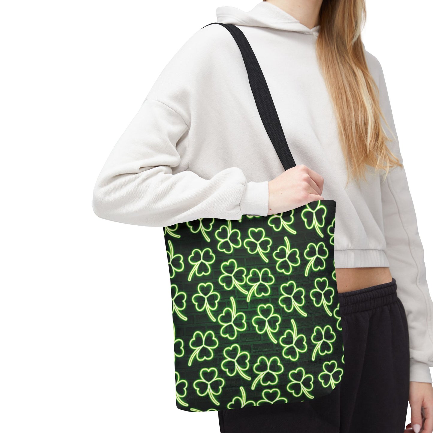 Neon Shamrock Tote Bag (available in 3 sizes)