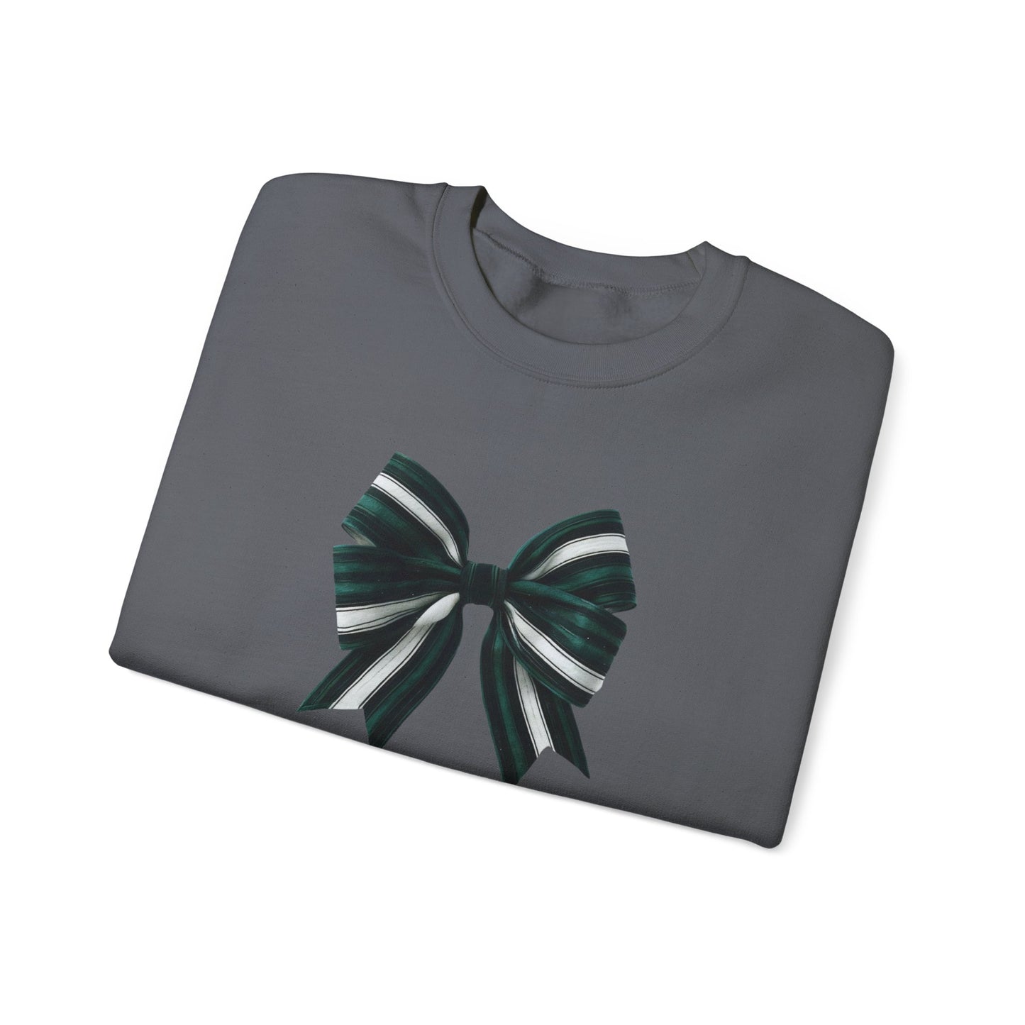 Green, White and Black Bow Unisex Heavy Blend™ Crewneck Sweatshirt