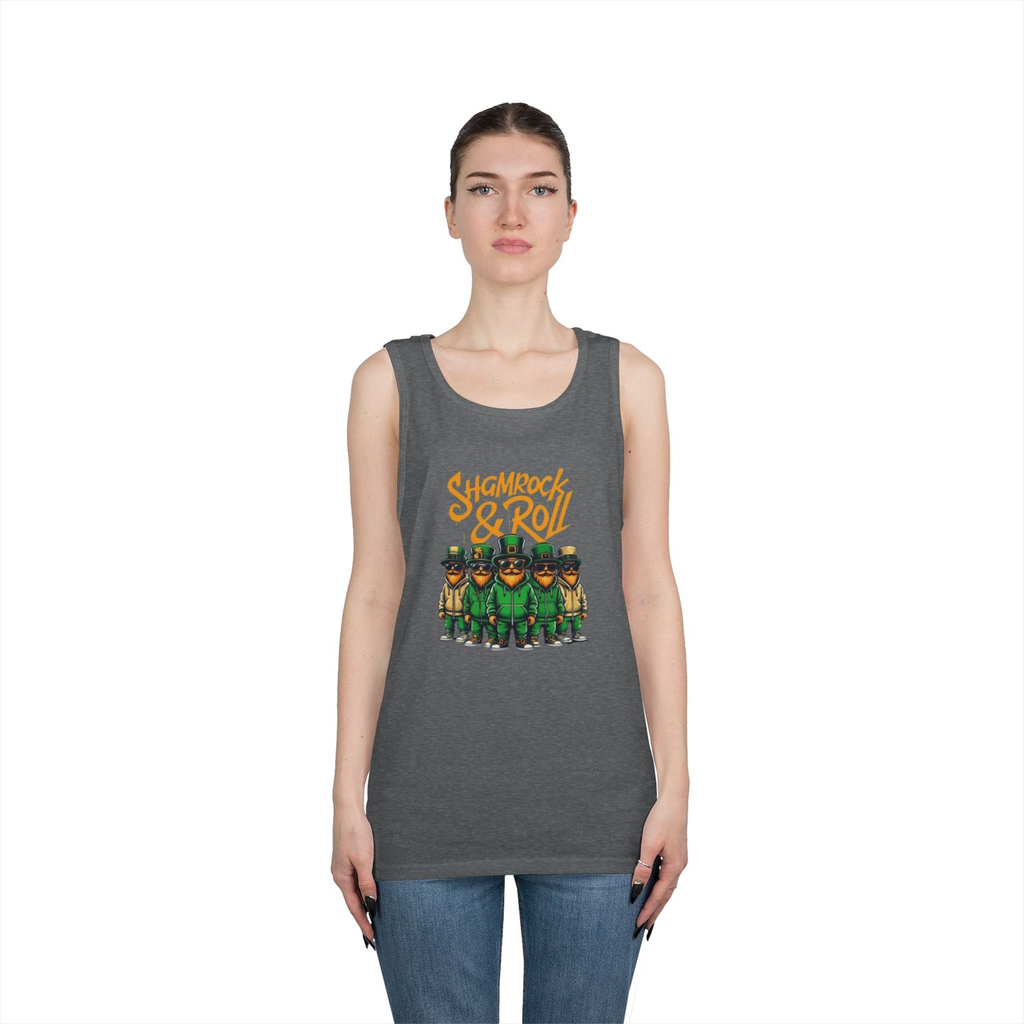 Shamrock & Roll Unisex Heavy Cotton Tank Top