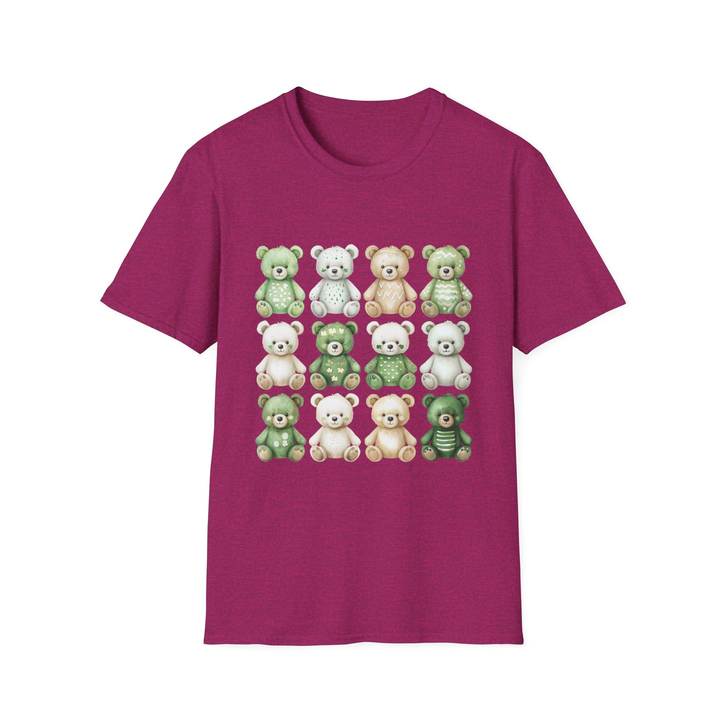 Teddy Bear Party - St. Patrick's Day Unisex Softstyle T-Shirt