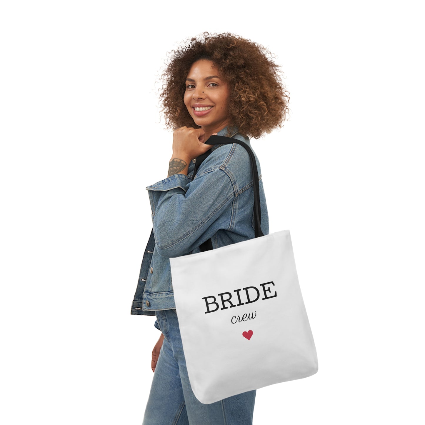 Bride Crew Canvas Tote Bag, 5-Color Straps