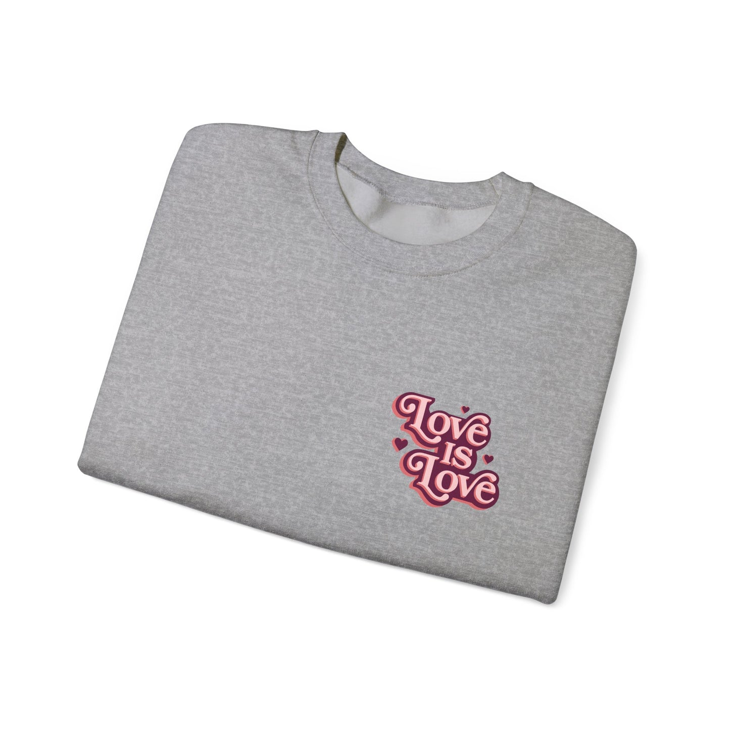 Love is Love Embroidered Unisex Heavy Blend™ Crewneck Sweatshirt