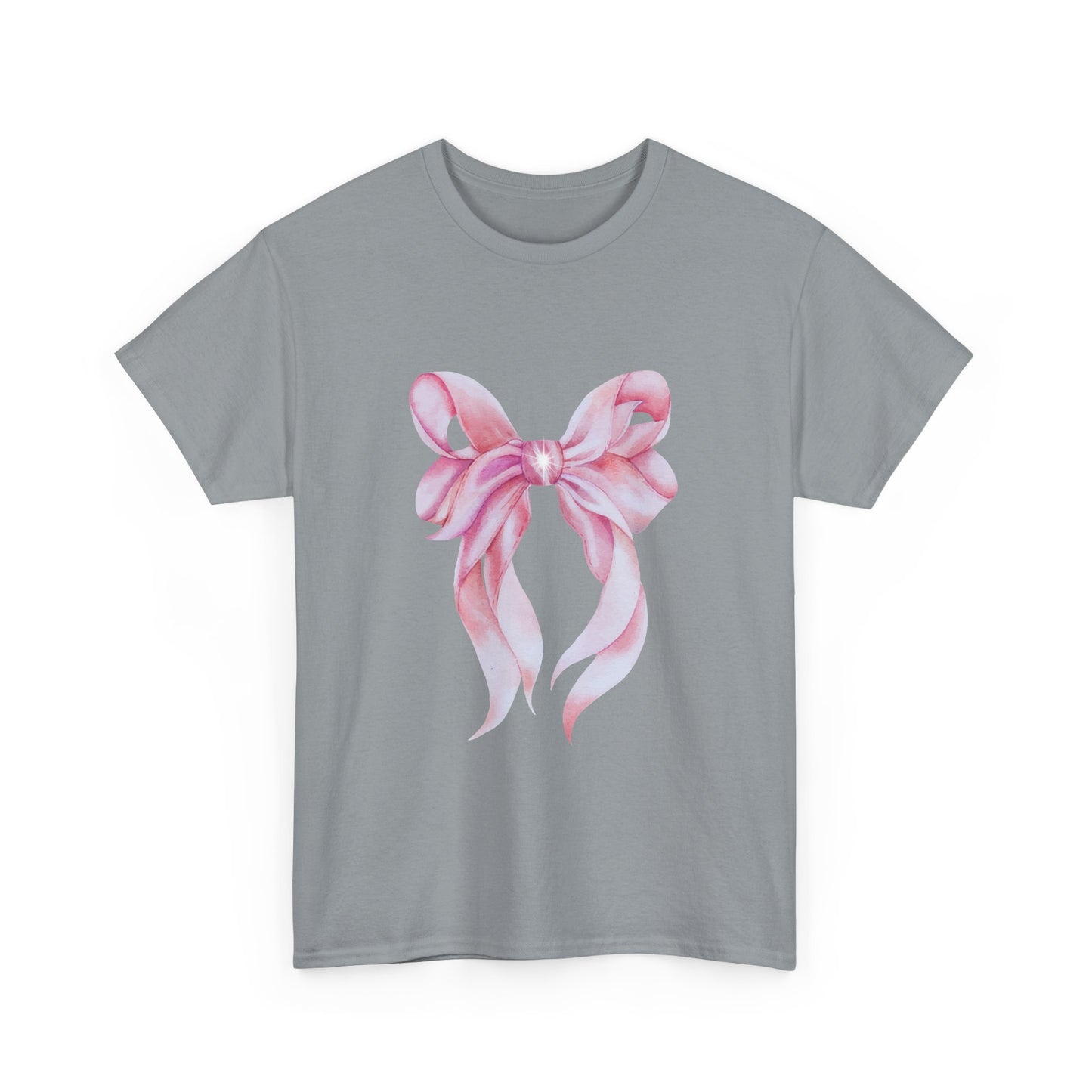 Pink Bow Unisex Heavy Cotton Tee