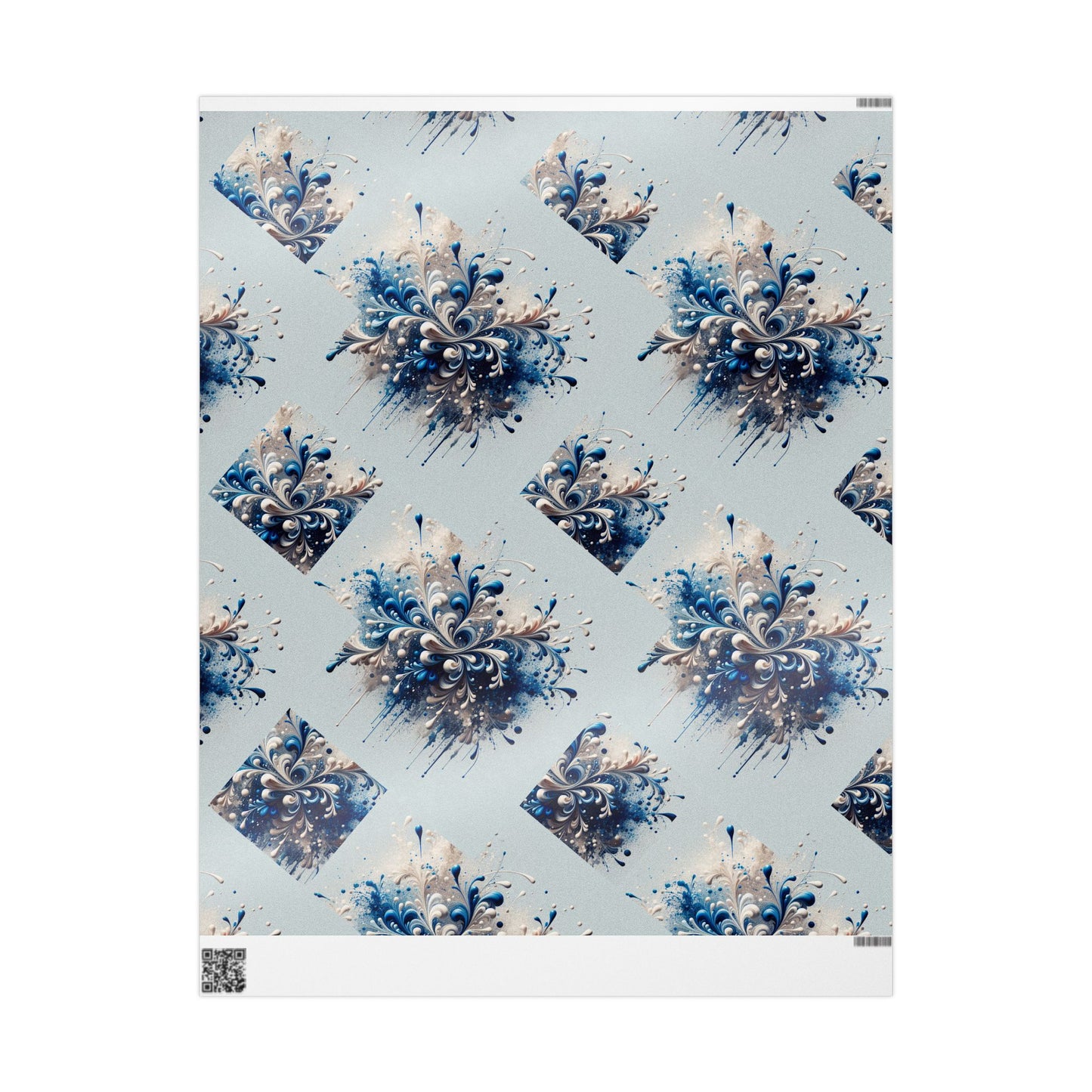 Blue and Cream Swirl Wrapping Papers