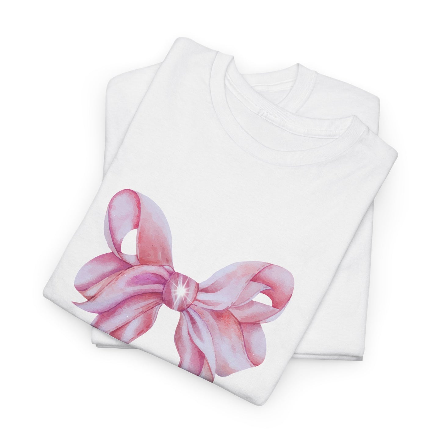 Pink Bow Unisex Heavy Cotton Tee