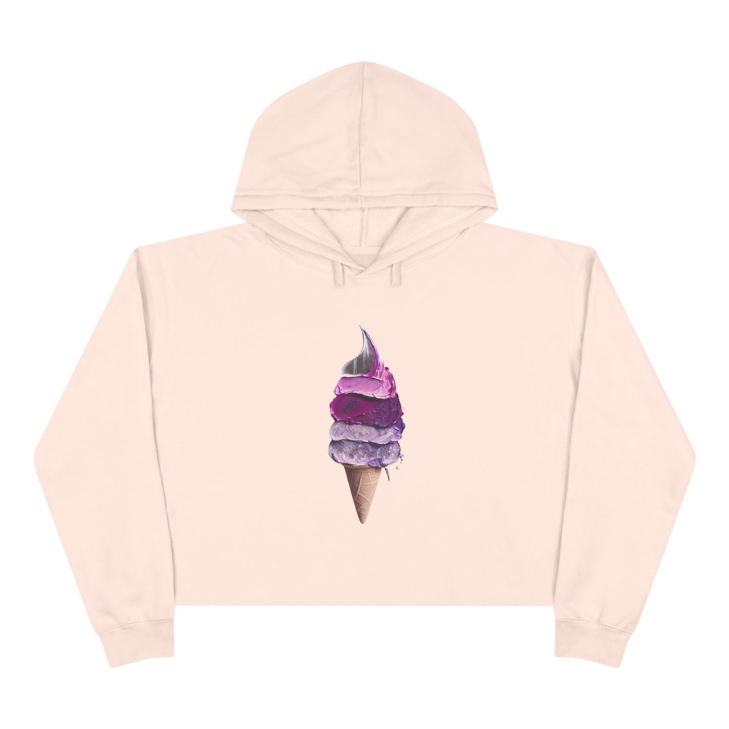 Painted Ice Cream Crop Hoodie