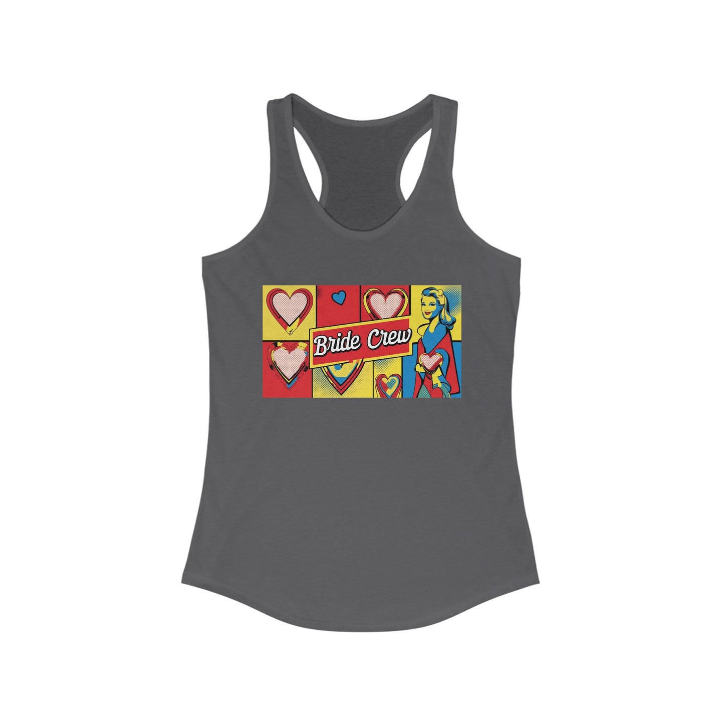 Bride Crew Pop Art Women's Ideal Racerback Tank