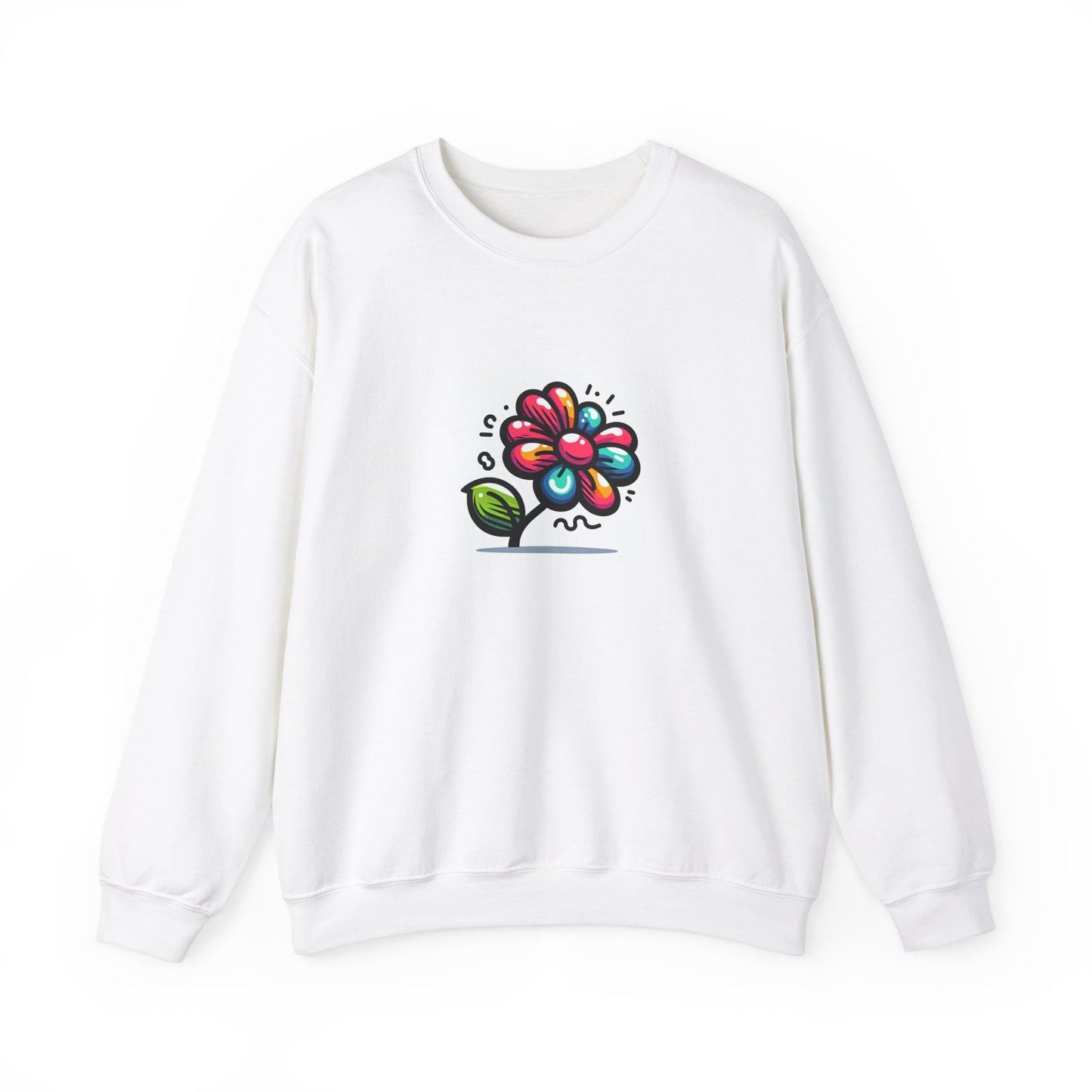 Cartoon Flower Unisex Heavy Blend™ Crewneck Sweatshirt