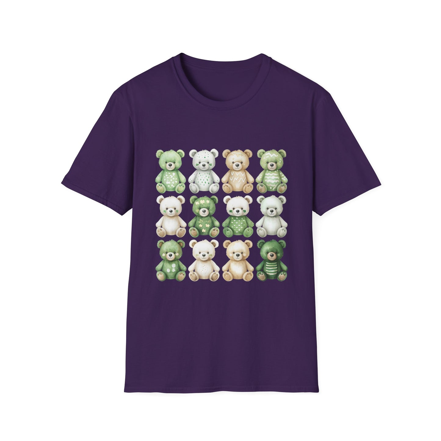 Teddy Bear Party - St. Patrick's Day Unisex Softstyle T-Shirt