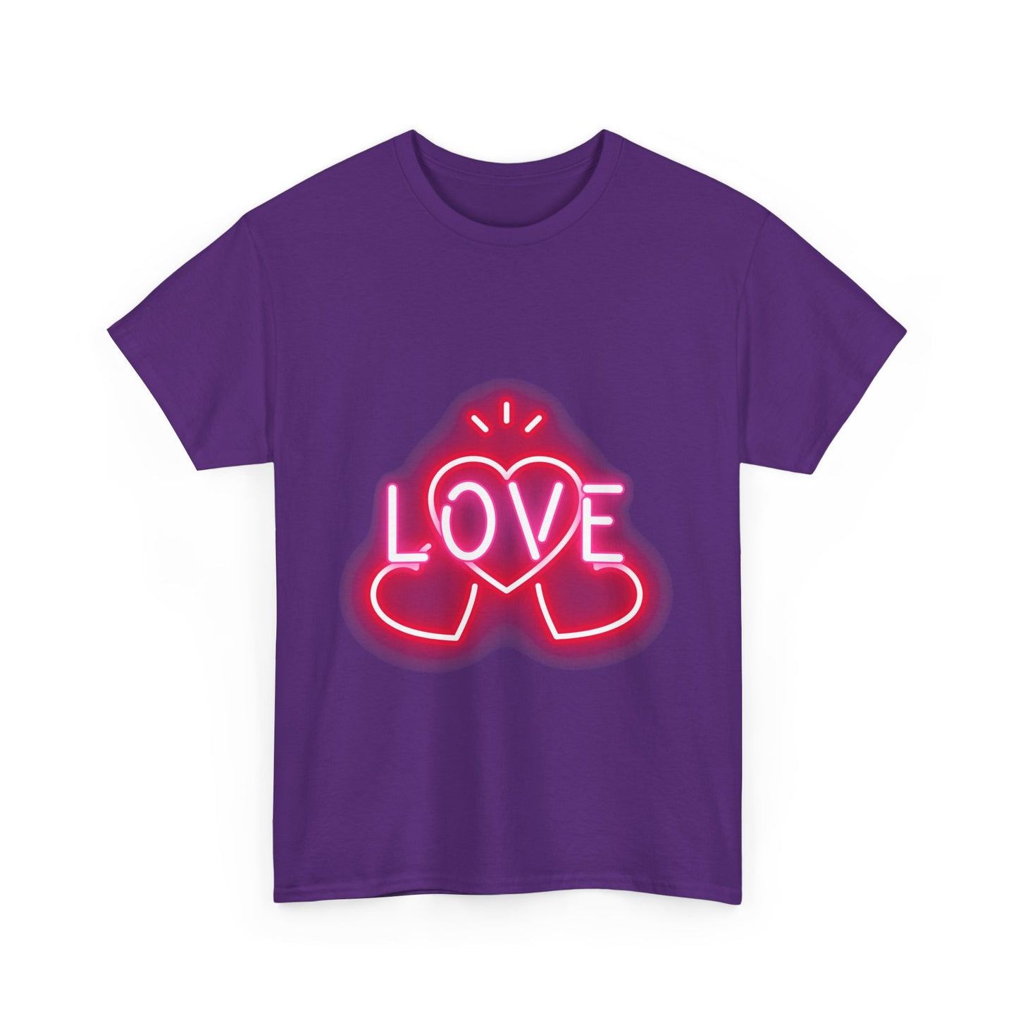 Neon Triple Heart Unisex Heavy Cotton Tee