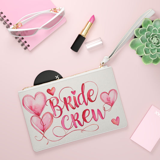 Bride Crew Watercolor Clutch Bag