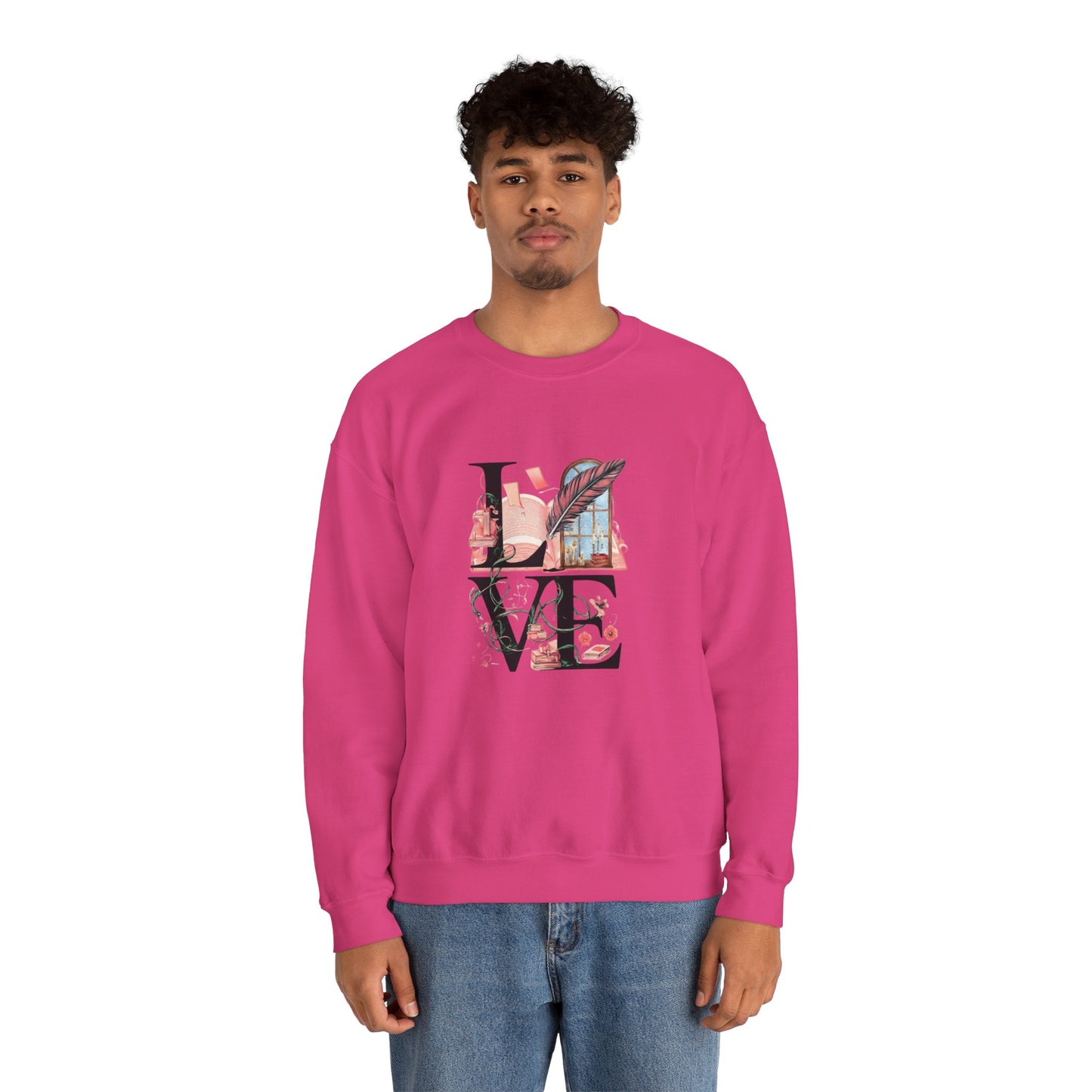 LOVE is a Novel Idea Unisex Heavy Blend™ Crewneck Sweatshirt