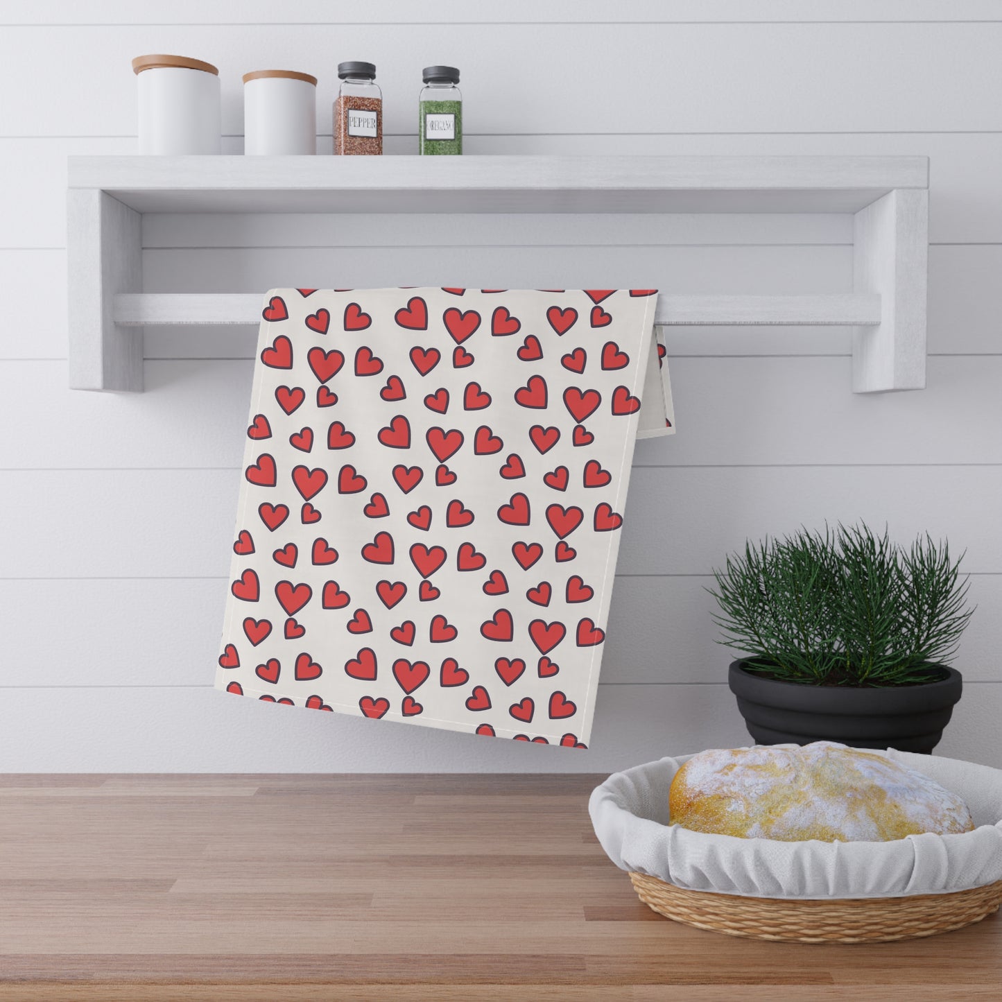 Floating Hearts Tea Towels (cotton)