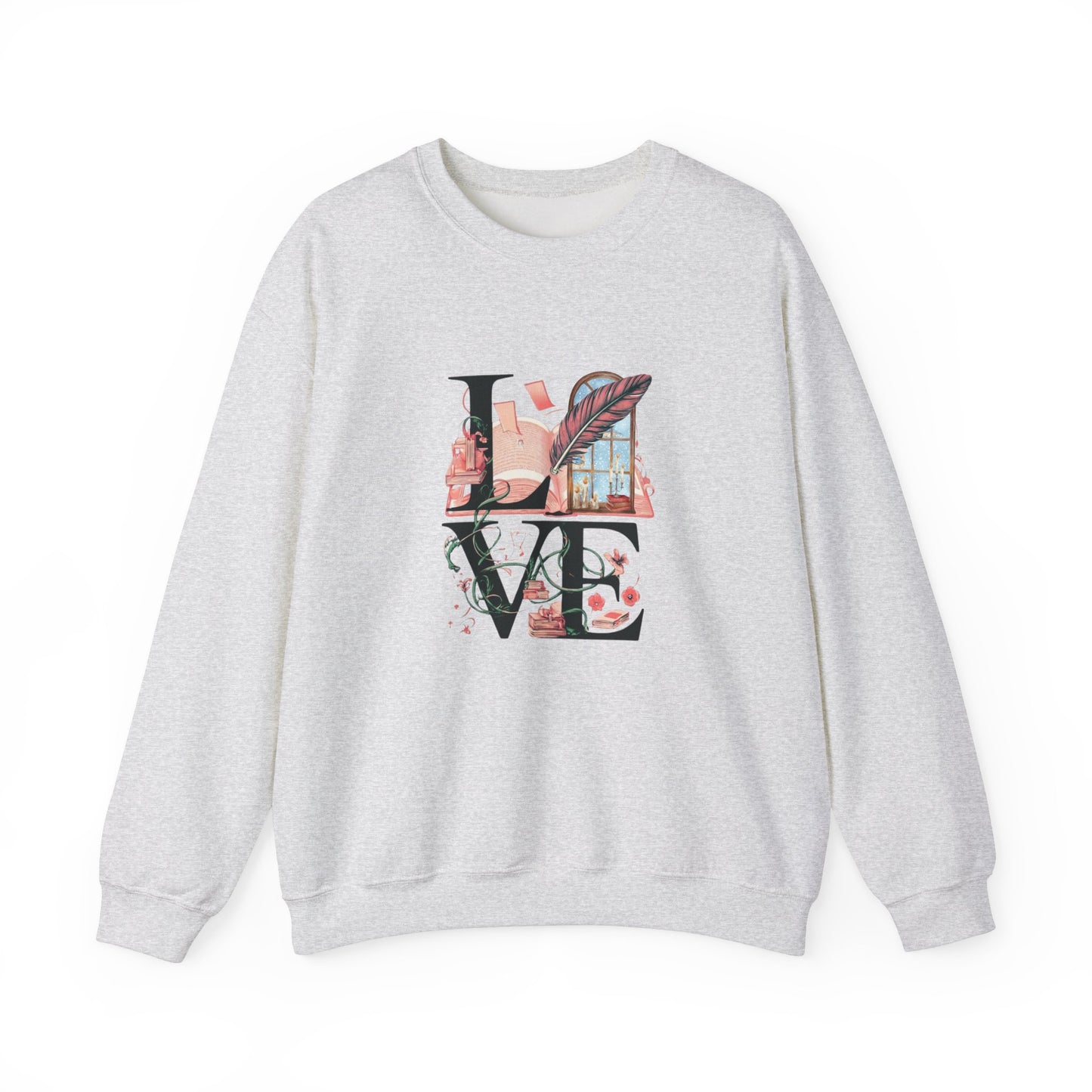 LOVE is a Novel Idea Unisex Heavy Blend™ Crewneck Sweatshirt