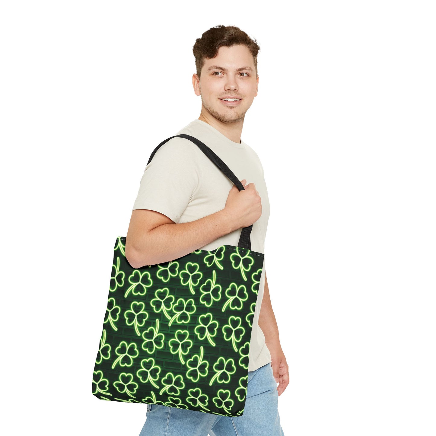 Neon Shamrock Tote Bag (available in 3 sizes)