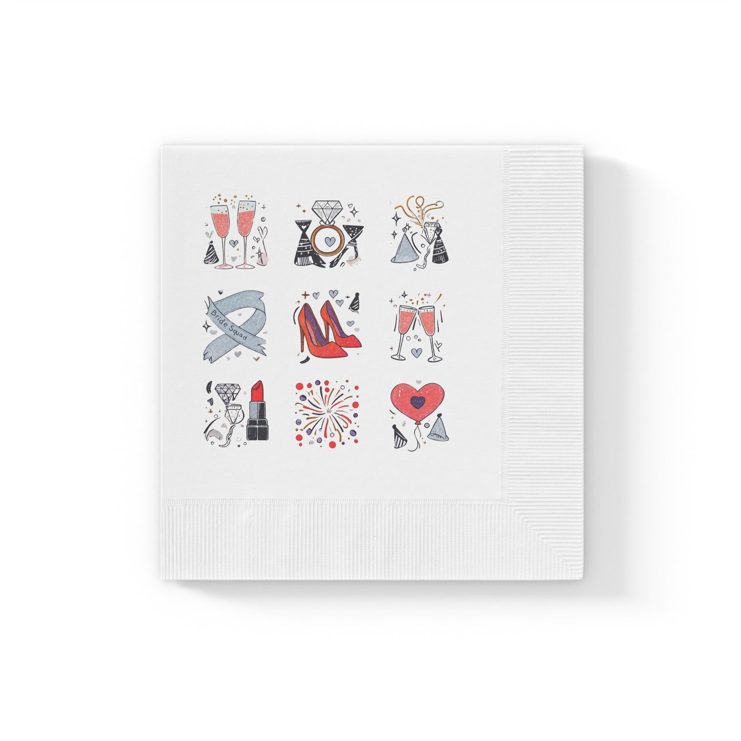 Bridal Celebration White Coined Napkins