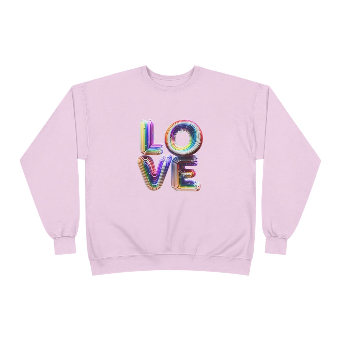 3D LOVE - Colorful Love Unisex EcoSmart Crewneck Sweatshirt