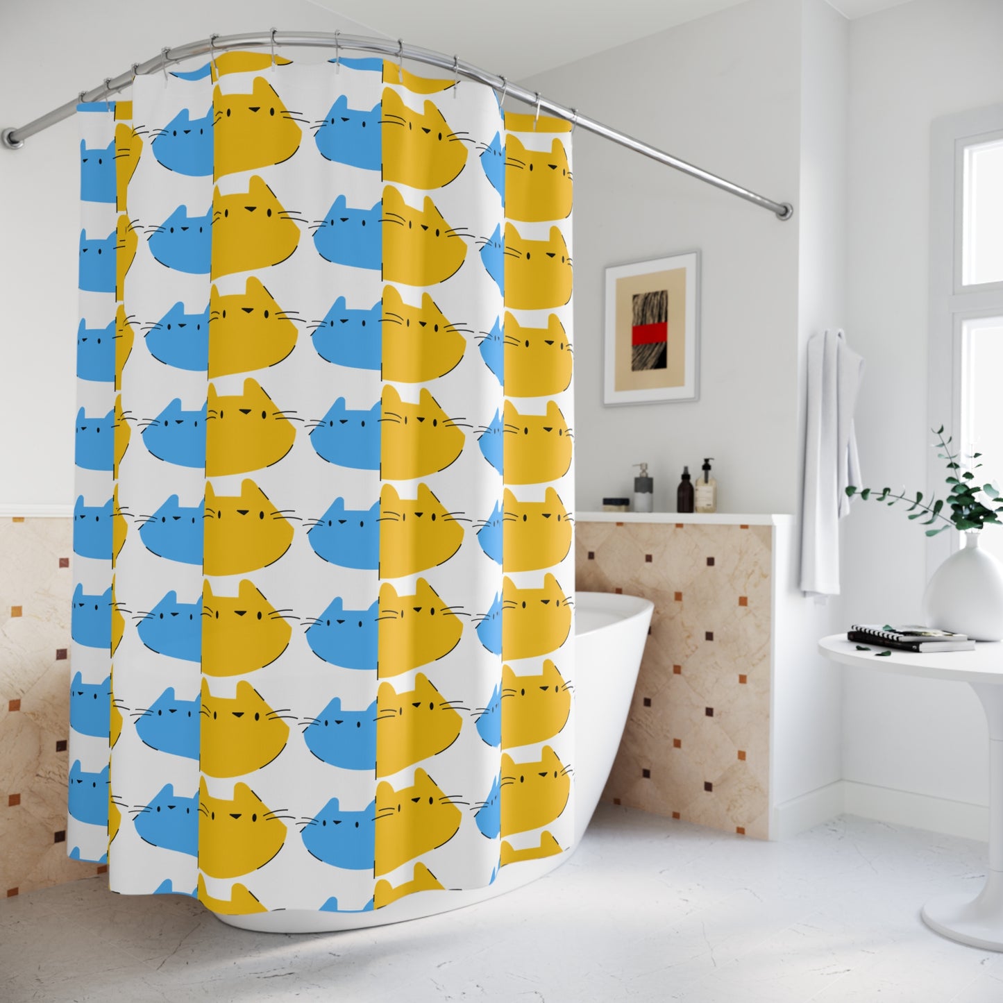 Two Cat Shower Curtains