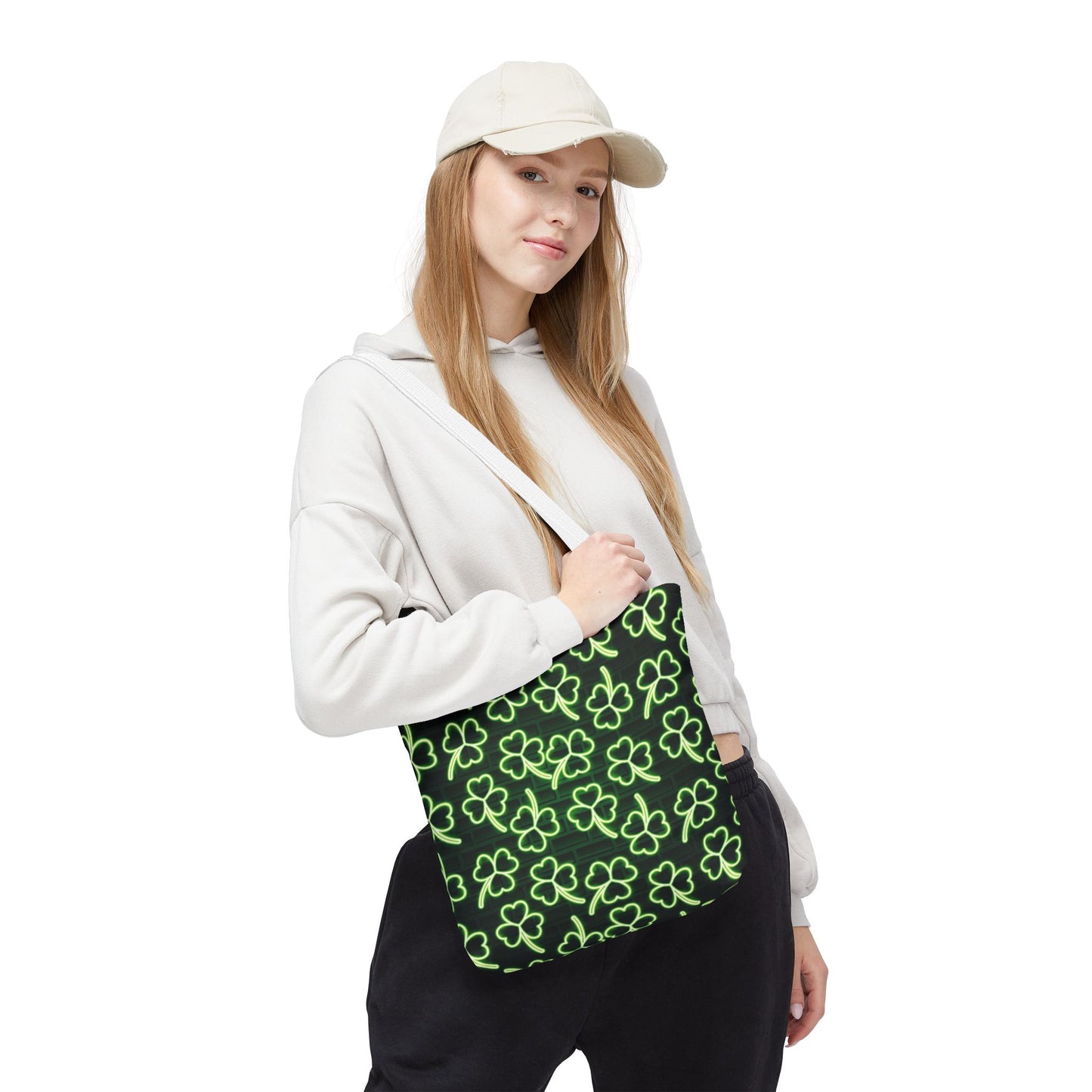 Neon Shamrock Tote Bag (available in 3 sizes)