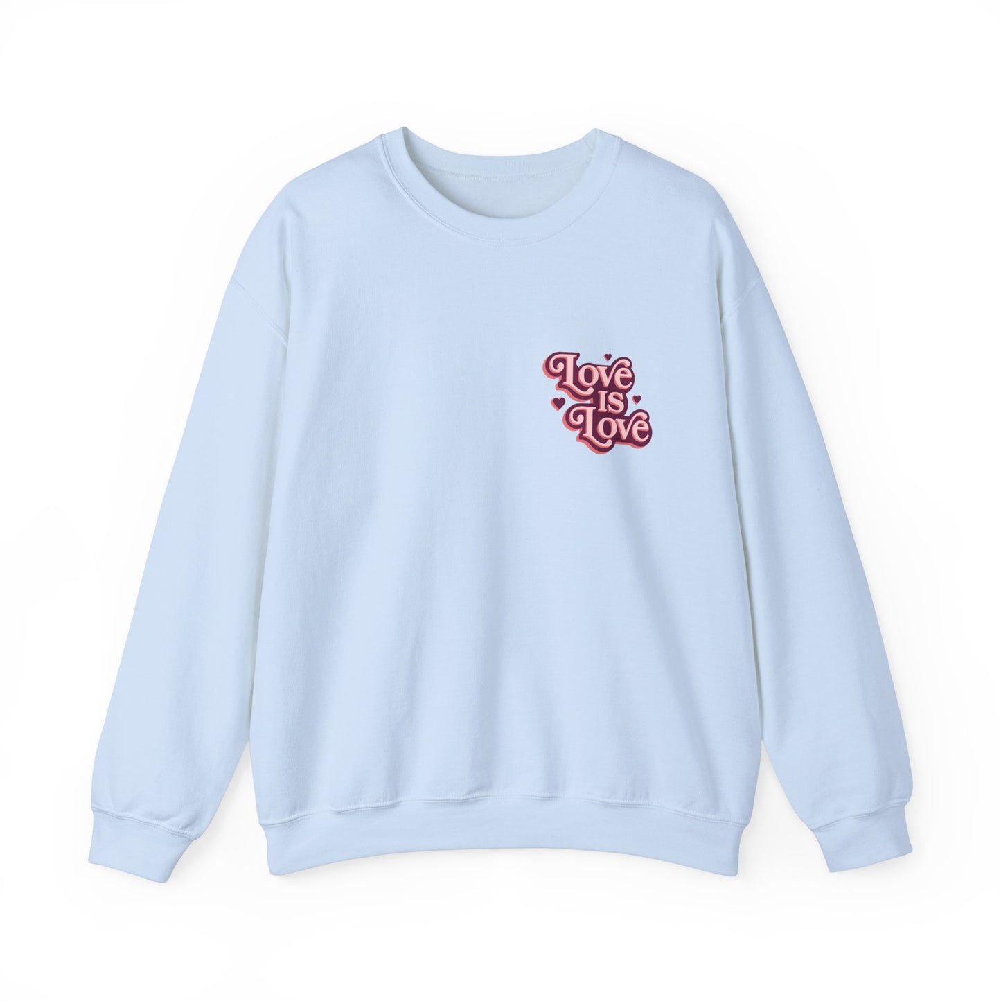 Love is Love Embroidered Unisex Heavy Blend™ Crewneck Sweatshirt