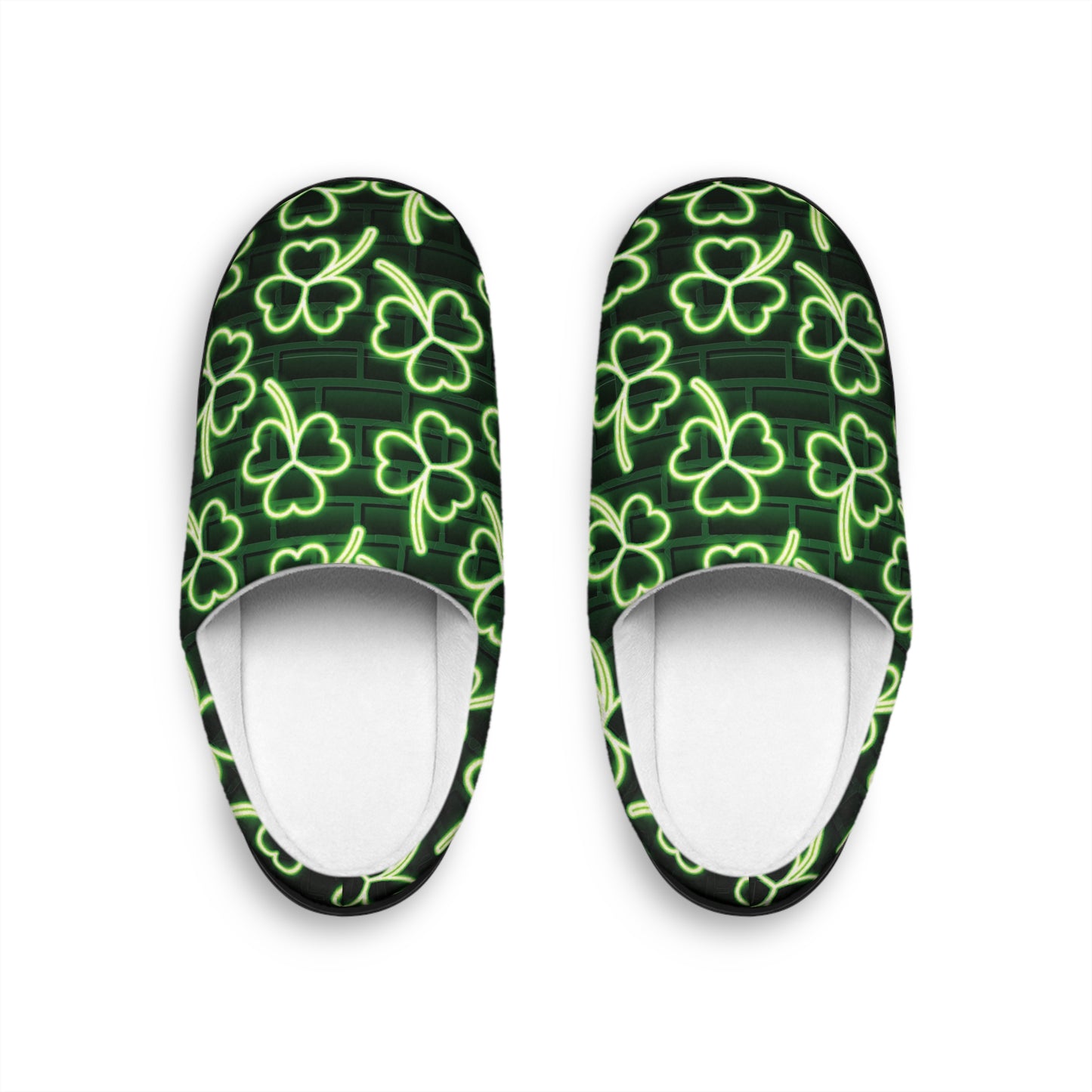 Neon Shamrock Women's Indoor Slippers