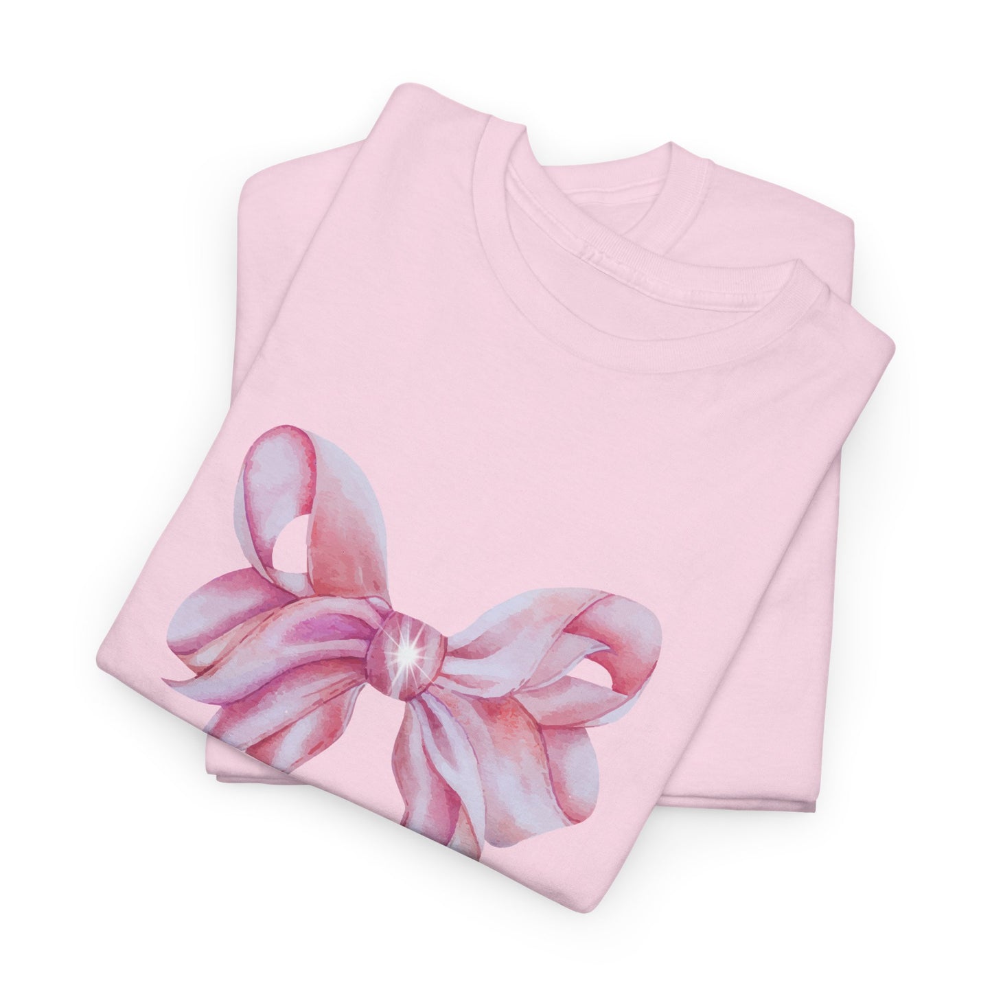 Pink Bow Unisex Heavy Cotton Tee