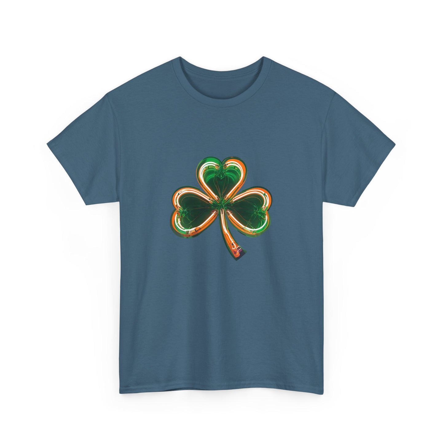 Electric Luck - Green and Orange Unisex Heavy Cotton Tee