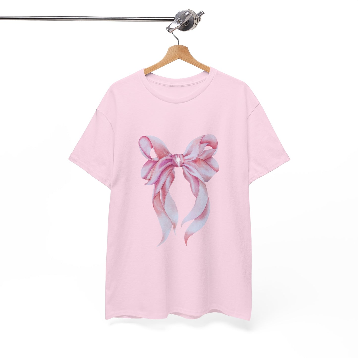 Pink Bow Unisex Heavy Cotton Tee