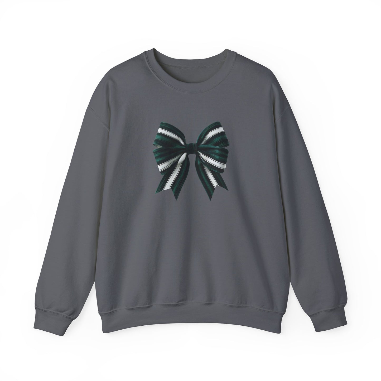 Green, White and Black Bow Unisex Heavy Blend™ Crewneck Sweatshirt