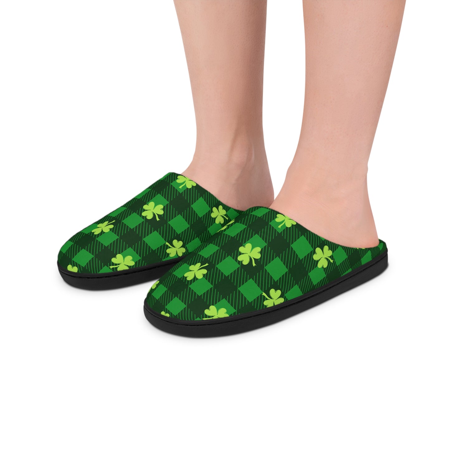 Shamrock Plaid Women's Indoor Slippers