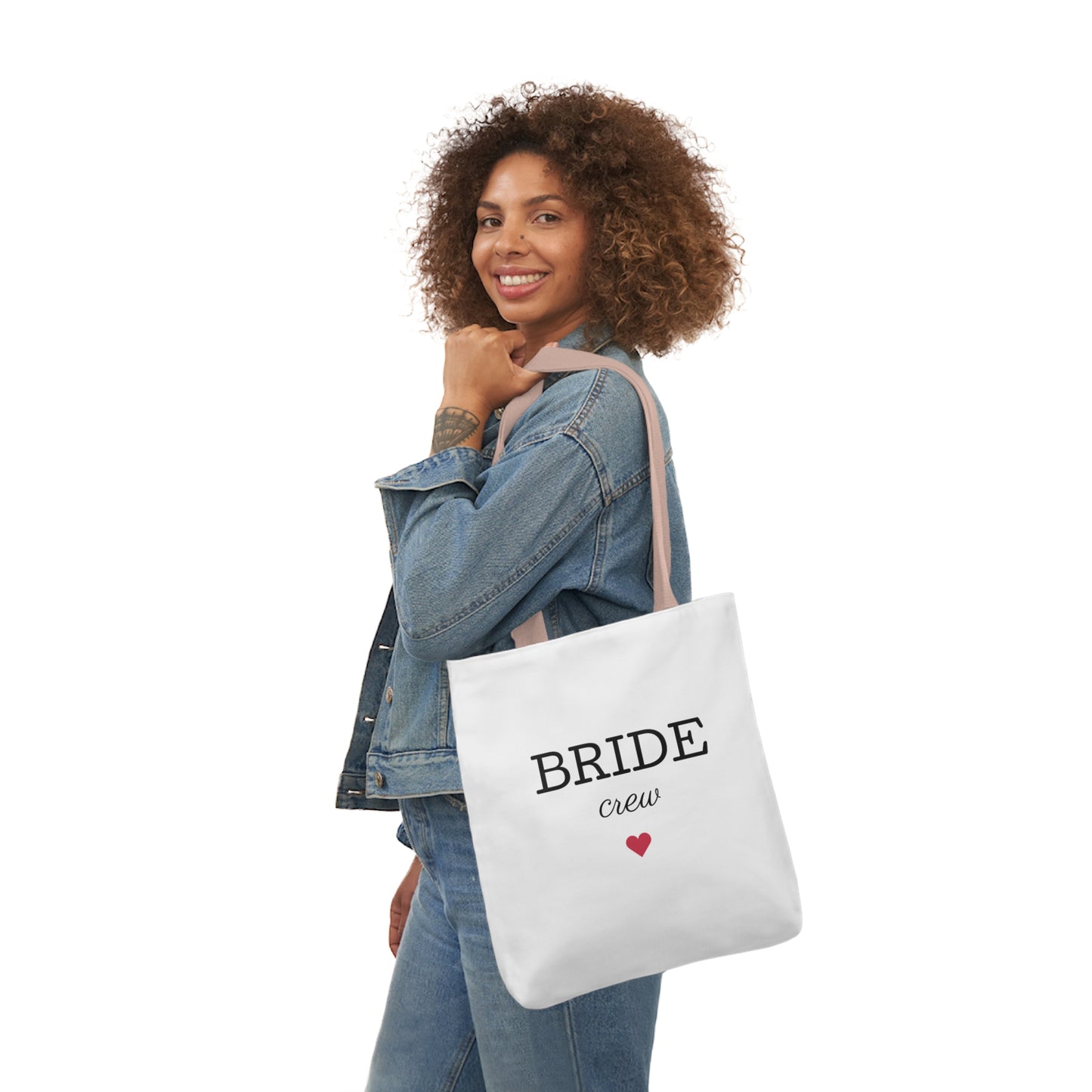 Bride Crew Canvas Tote Bag, 5-Color Straps