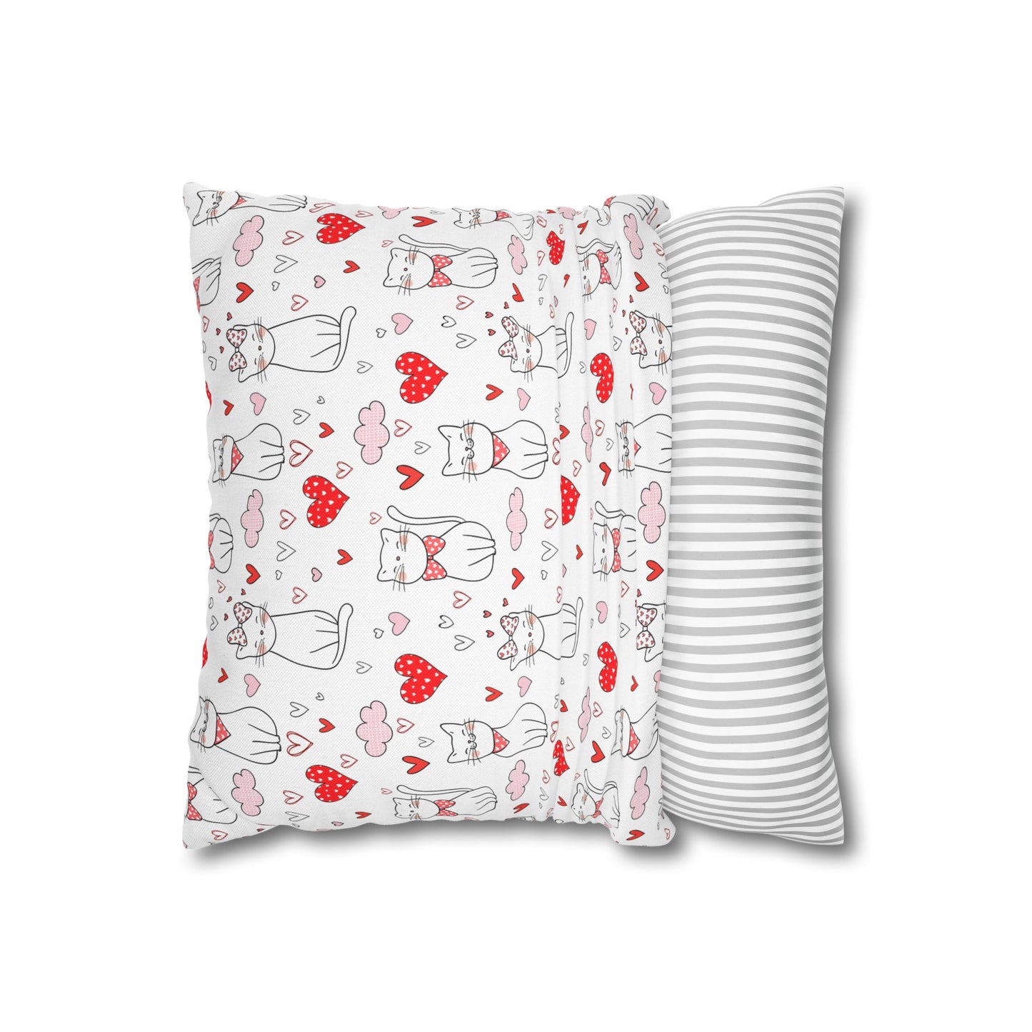 Kitty Love Spun Polyester Square Pillowcase