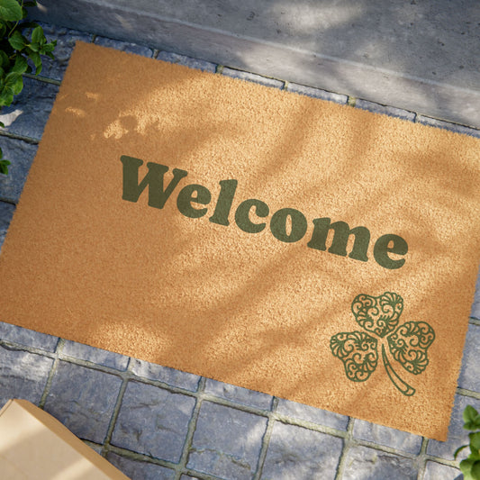 Welcome Shamrock Doormat