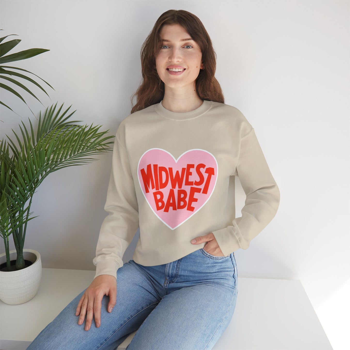 Midwest Babe Unisex Heavy Blend™ Crewneck Sweatshirt