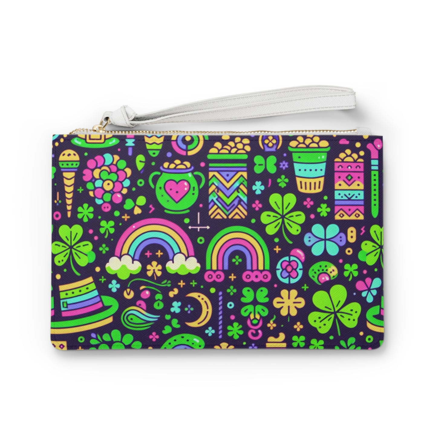 Day-Glo Clover Clutch Bag