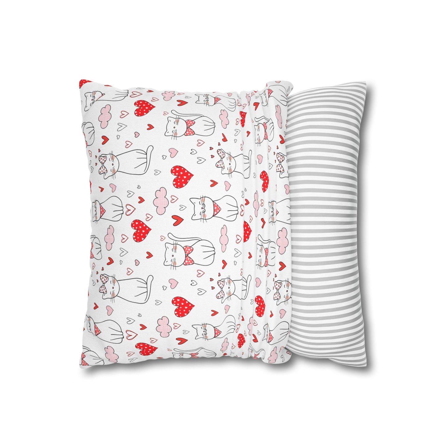 Kitty Love Spun Polyester Square Pillowcase