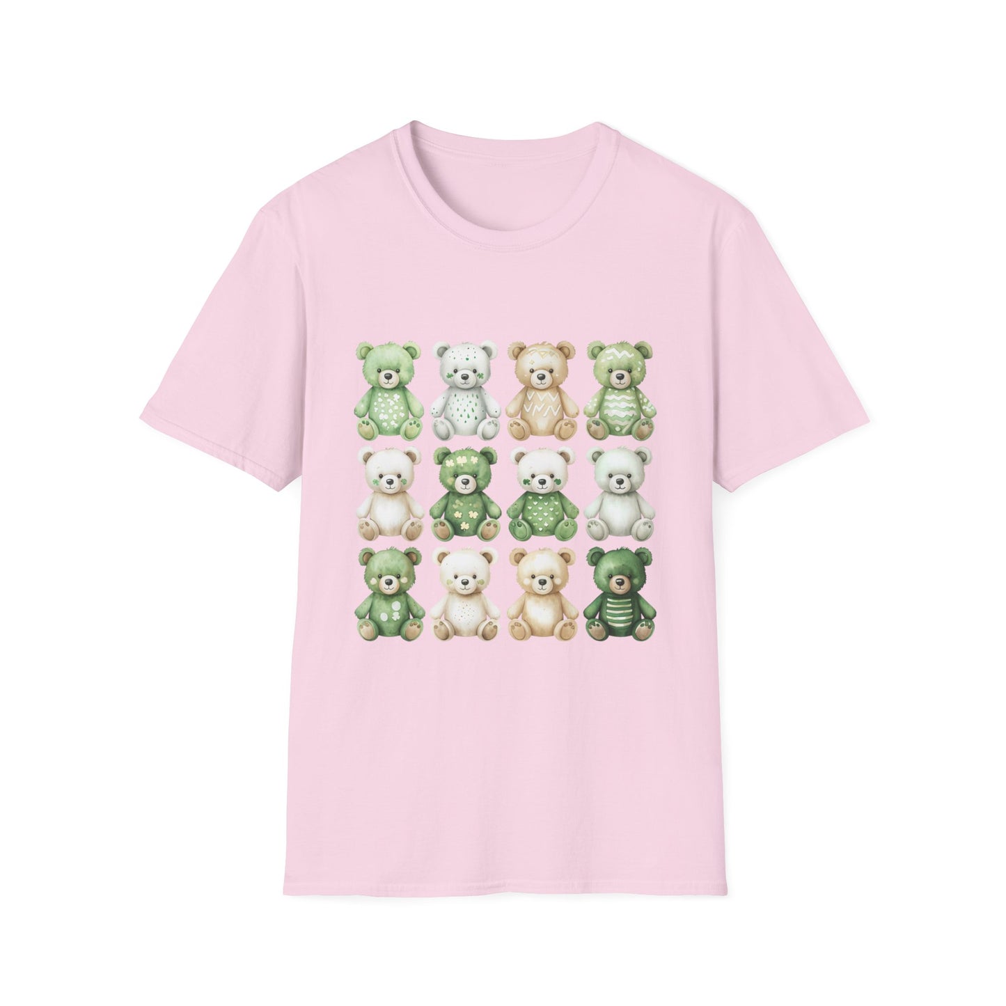 Teddy Bear Party - St. Patrick's Day Unisex Softstyle T-Shirt