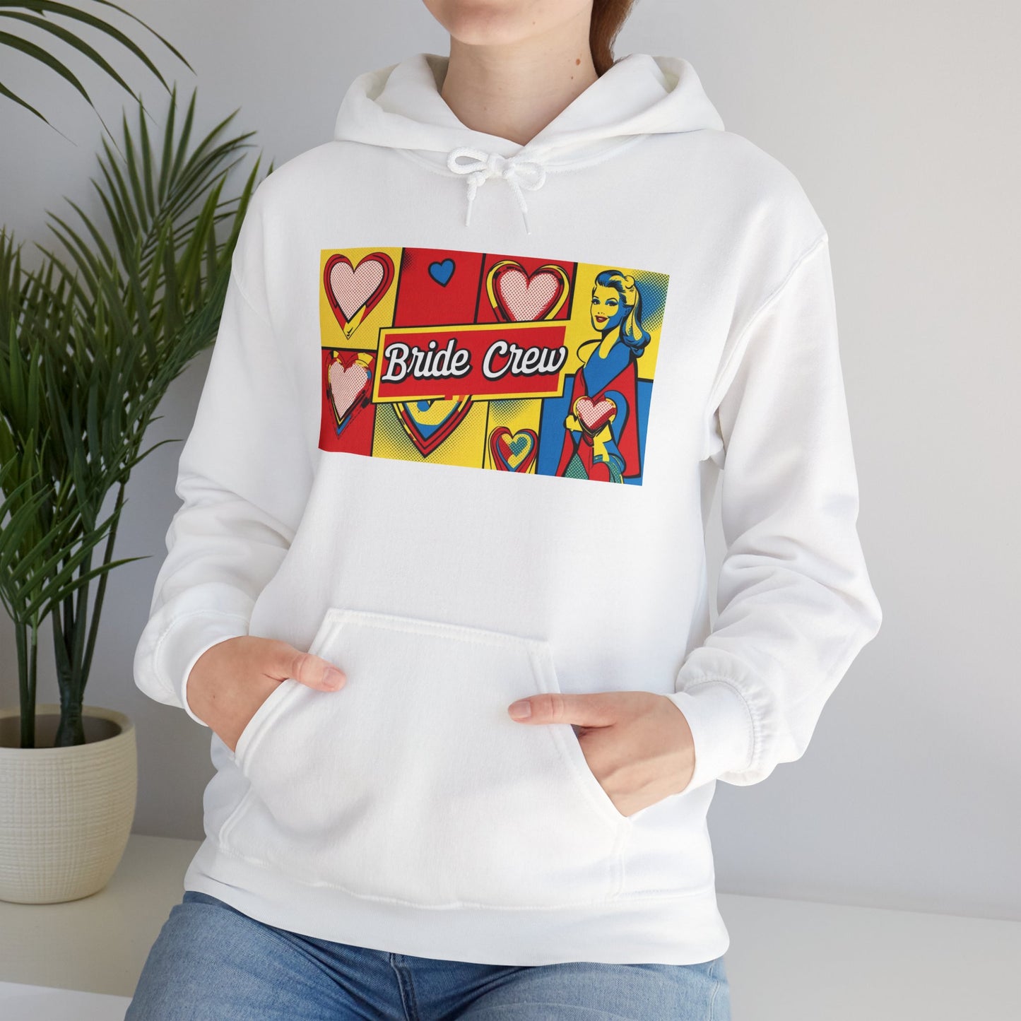 Bride Crew Pop Art Unisex Heavy Blend™ Hooded Sweatshirt